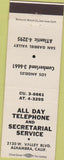 Matchbook Cover - Temp Employment Agency Alhambra CA