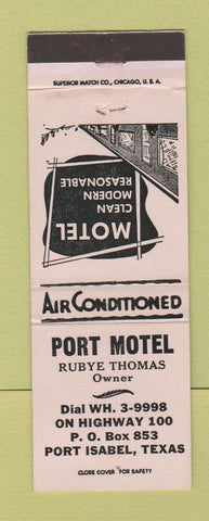 Matchbook Cover - Port Motel Port Isabel TX