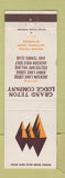 Matchbook Cover - Grand Teton Lodge Company WY National Park