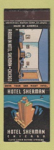 Matchbook Cover - Hotel Sherman Chicago IL Panther Room Malaya girlie