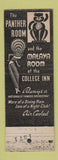 Matchbook Cover - Hotel Sherman Chicago IL Panther Room Malaya girlie