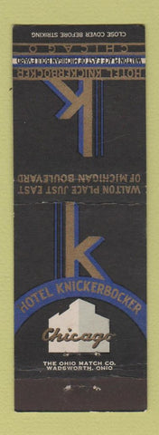 Matchbook Cover - Hotel Knickerbocker Chicago IL