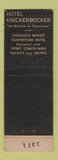 Matchbook Cover - Hotel Knickerbocker Chicago IL