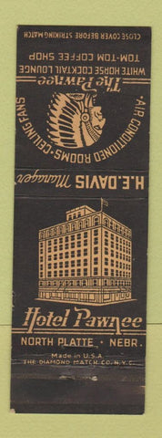 Matchbook Cover - Pawnee Hotel North Platte NE