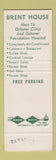 Matchbook Cover - Brent House Hotel New Orleans LA