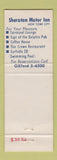 Matchbook Cover - Sheraton Motor Inn New York City