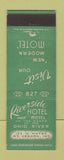 Matchbook Cover - Riverside Hotel Motel Mount Vernon IN