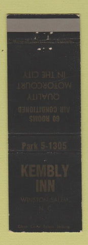 Matchbook Cover - Kembly Inn Winston Salem NC