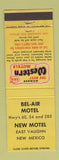 Matchbook Cover - Bel Air Motel East Vaughn NM Best Western