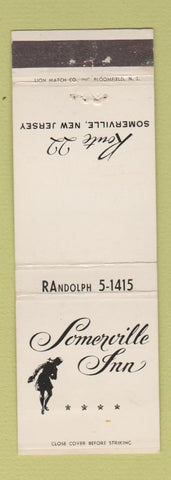 Matchbook Cover - Somerville Inn NJ
