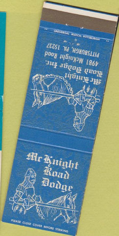 Matchbook Cover - Mr Knight Road Bridge Pittsburgh PA