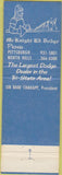 Matchbook Cover - Mr Knight Road Bridge Pittsburgh PA