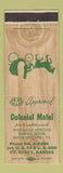 Matchbook Cover - Colonial Motel Fort Scott KS CREASES