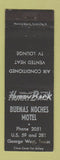 Matchbook Cover - Buenas Noches Motel George West TX