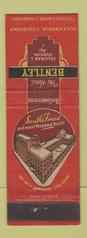 Matchbook Cover - Hotel Bentley Alexandria LA