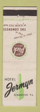 Matchbook Cover - Hotel Jermyn Scranton PA Albert Pick