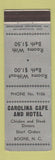 Matchbook Cover - Carolina Cafe and Hotel Boone NC MERCHANTS