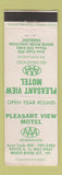 Matchbook Cover - Pleasant View Motel White River Junction VT