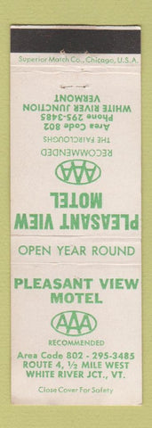 Matchbook Cover - Pleasant View Motel White River Junction VT