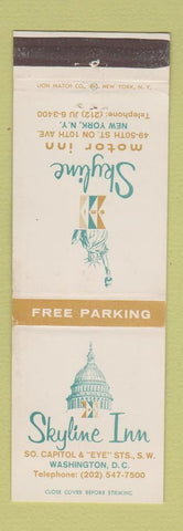 Matchbook Cover - Skyline Inn Washington DC
