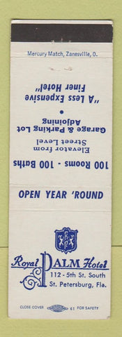Matchbook Cover - Royal Palm Hotel St Petersburg FL