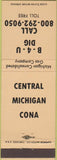 Matchbook Cover - Central Michigan Gas Co call before digging