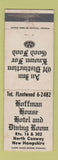 Matchbook Cover - Hoffman House Hotel Restaurant North Conway NH