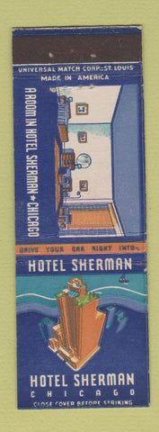 Matchbook Cover - Hotel Sherman Chicago IL The Dome