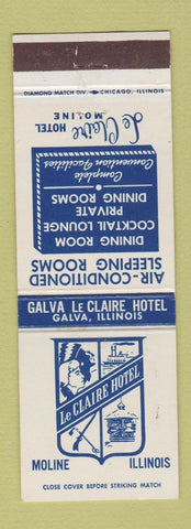 Matchbook Cover - Le Claire Hotel Moline IL