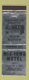 Matchbook Cover - Mid Iowa Motel Newton IA