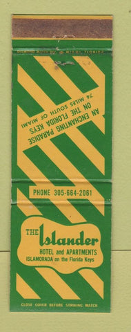 Matchbook Cover - Islander Hotel Islamorada FL WEAR