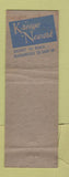 Matchbook Cover - Kresge Department Store Nwark NJ WEAR