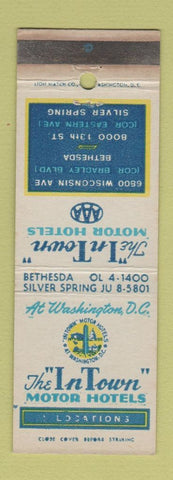 Matchbook Cover - In Town Motor Hotels Bethesda Silver Spring MD WEAR