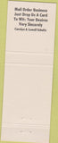 Matchbook Cover - Car Low Stamps Santa Ana CA collecting red