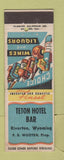 Matchbook Cover - Teton Hotel Bar Riverton WY girlie #2