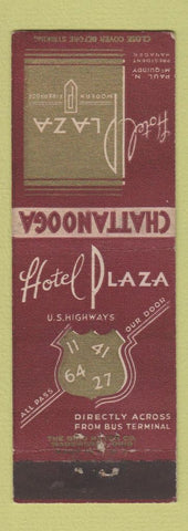 Matchbook Cover - Hotel Plaza Chattanooga TN
