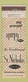 Matchbook Cover - St Nicholas Hotel Springfield IL The Glade