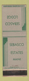 Matchbook Cover - Sebasco Lodge Sebasco ME
