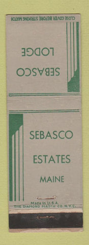 Matchbook Cover - Sebasco Lodge Sebasco ME