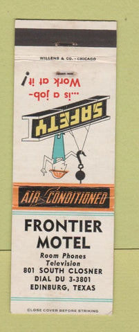 Matchbook Cover - Frontier Motel Edinburg TX