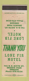Matchbook Cover - Lone Fir Motel Grants Pass OR WEAR