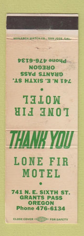 Matchbook Cover - Lone Fir Motel Grants Pass OR WEAR