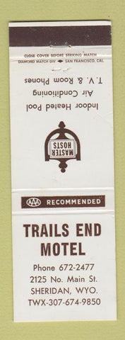 Matchbook Cover - Trails End Motel Sheridan WY Master Hosts
