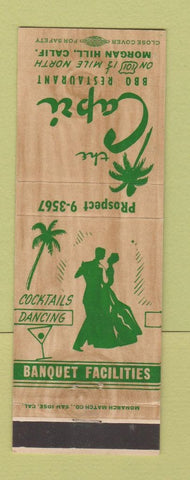 Matchbook Cover - The Capri BBQ Restaurant Morgan Hill CA