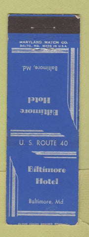 Matchbook Cover - Biltmore Hotel Baltimore MD