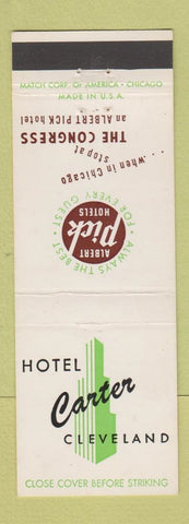 Matchbook Cover - Hotel Carter Cleveland OH Albert Pick
