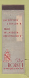 Matchbook Cover - Dorset Hotel New York City WORN BACK