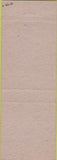 Matchbook Cover - Home Supply Tool Rental Stockton CA