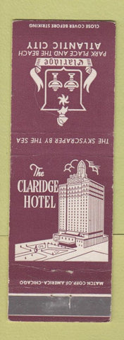 Matchbook Cover - Claridge Hotel Atlantic City NJ