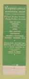 Matchbook Cover - Ingleside Resort Hotel Motels Staunton VA